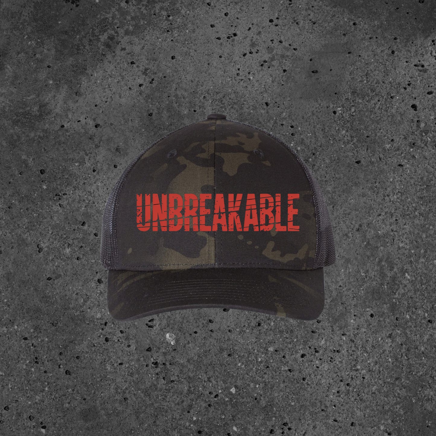 UNBREAKABLE Multi Cam Hat - Trucker